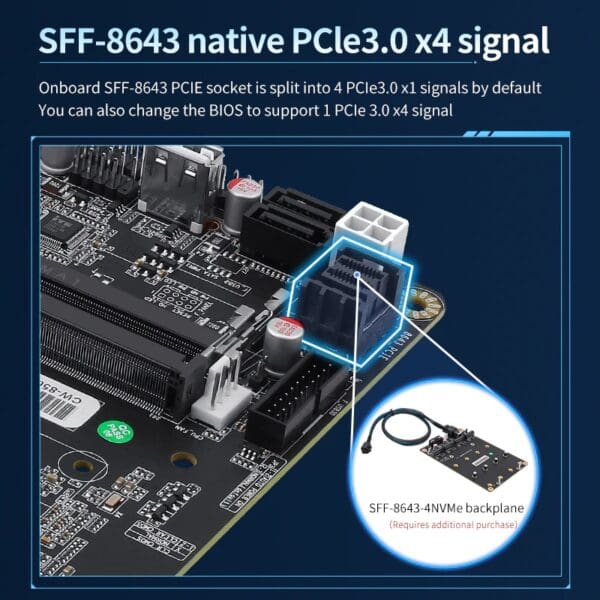 Renault NR18-6000 NAS | Mini-ITX | 6*SATA 3 | 5C/6T | 4*Intel 2.5G | 2*DDR5 | 2*M.2 - Image 10